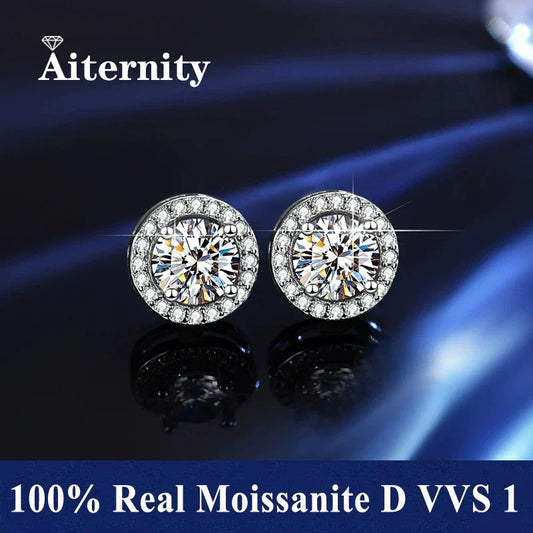 Elegant Moissanite Stud Earrings